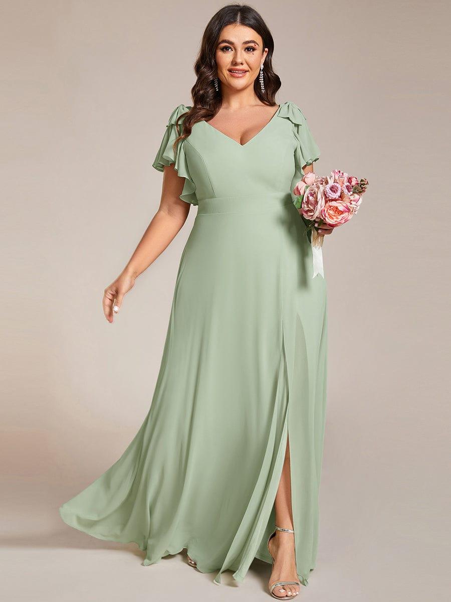 Sage Green Bridesmaid Gowns #style_ES02080MG