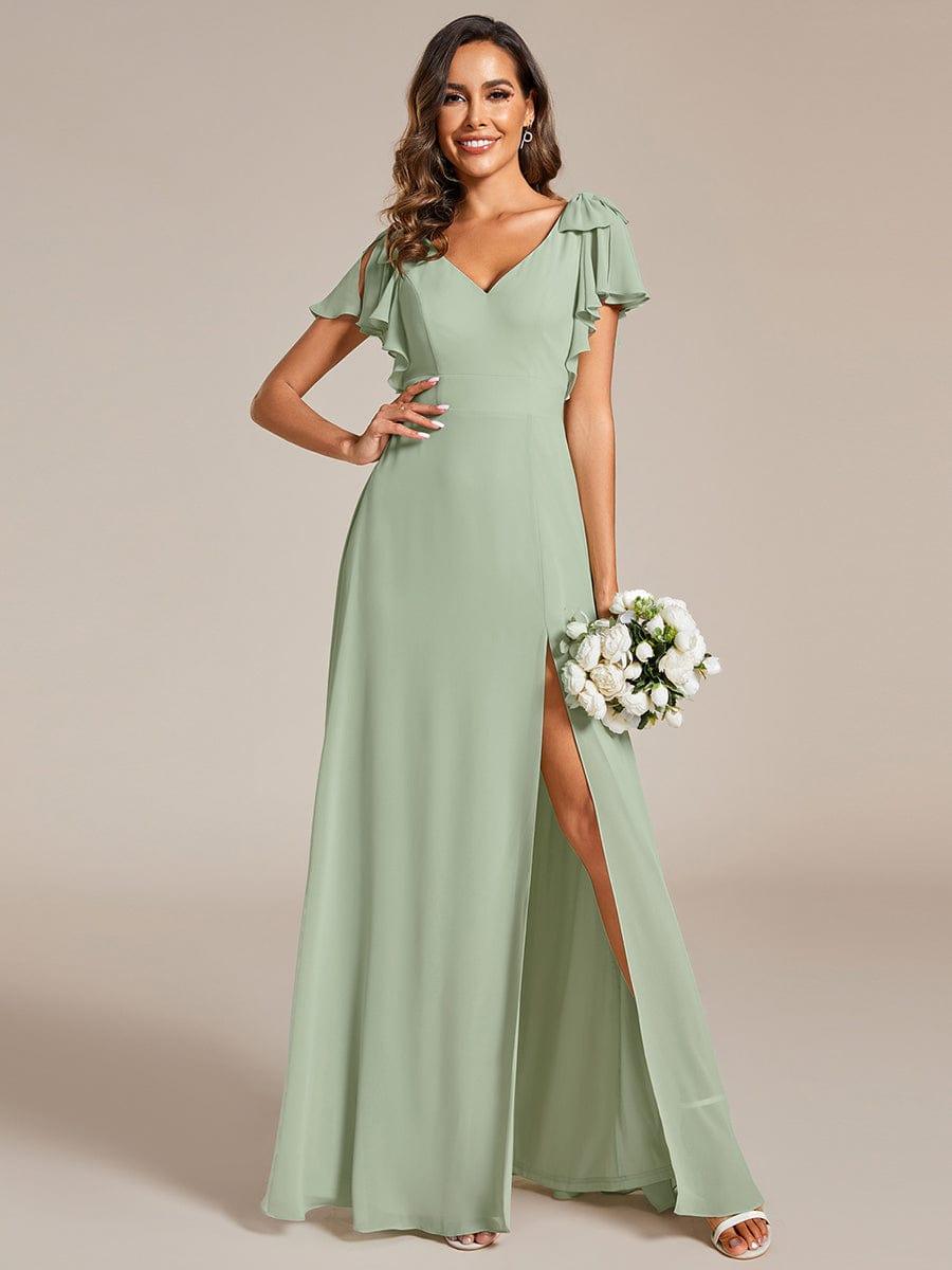 Sage Green Bridesmaid Gowns #style_ES02080MG