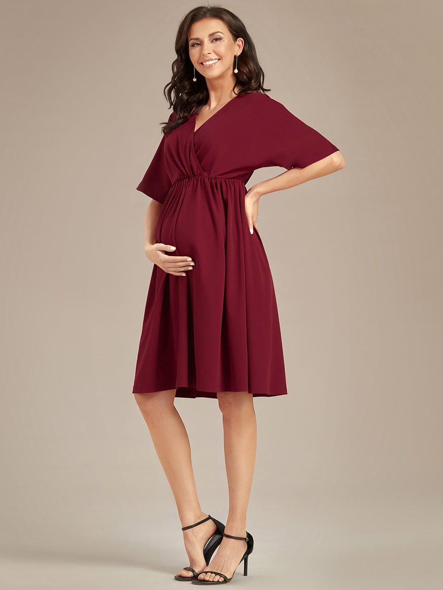 Comfy and Chic Knee Length Fit Maternity Dress