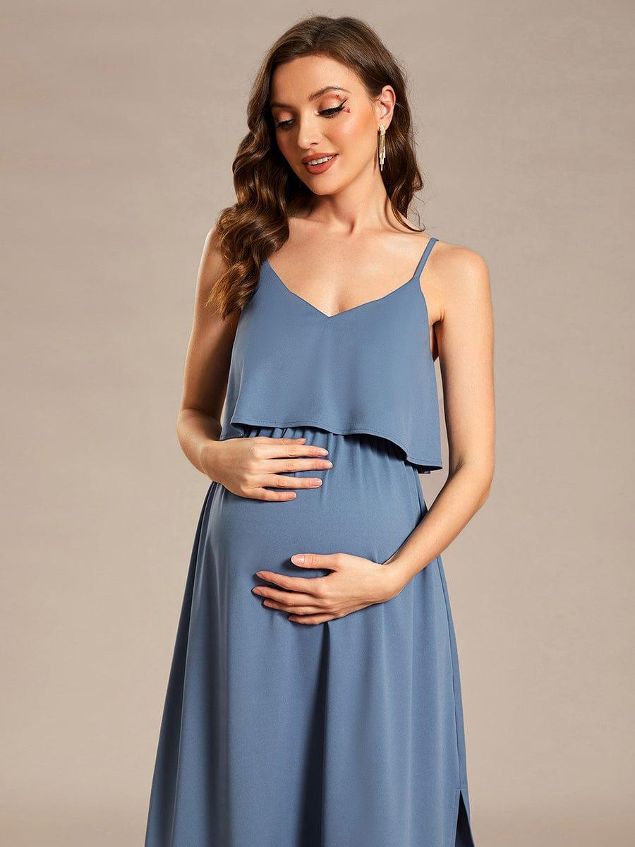 Airy Adjustable Spaghetti Straps Knee-Length A-Line Maternity Dress Airy Adjustable Spaghetti Straps Knee-Length A-Line Maternity Dress