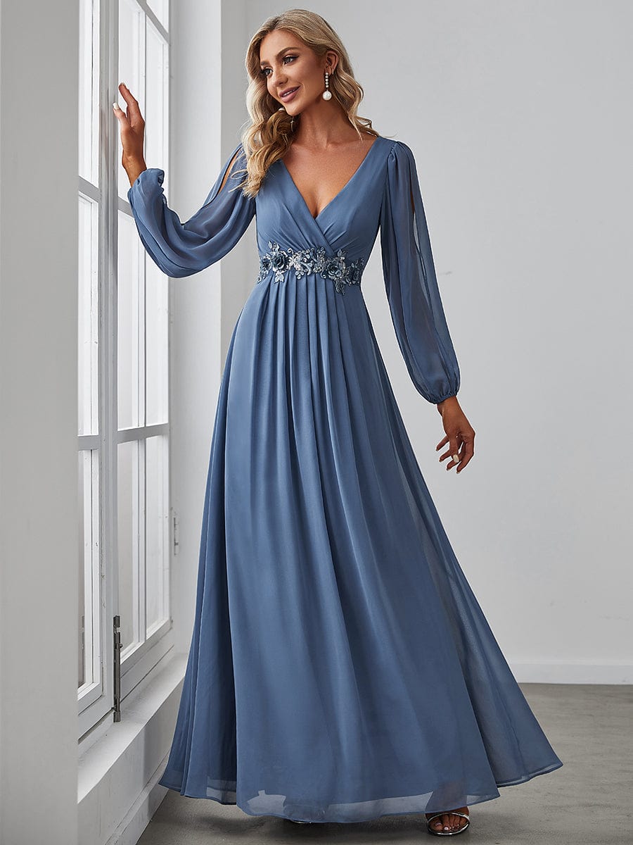 ever ORIEL|Women's Double V-Neck Fishtail Sequin Evening Dress