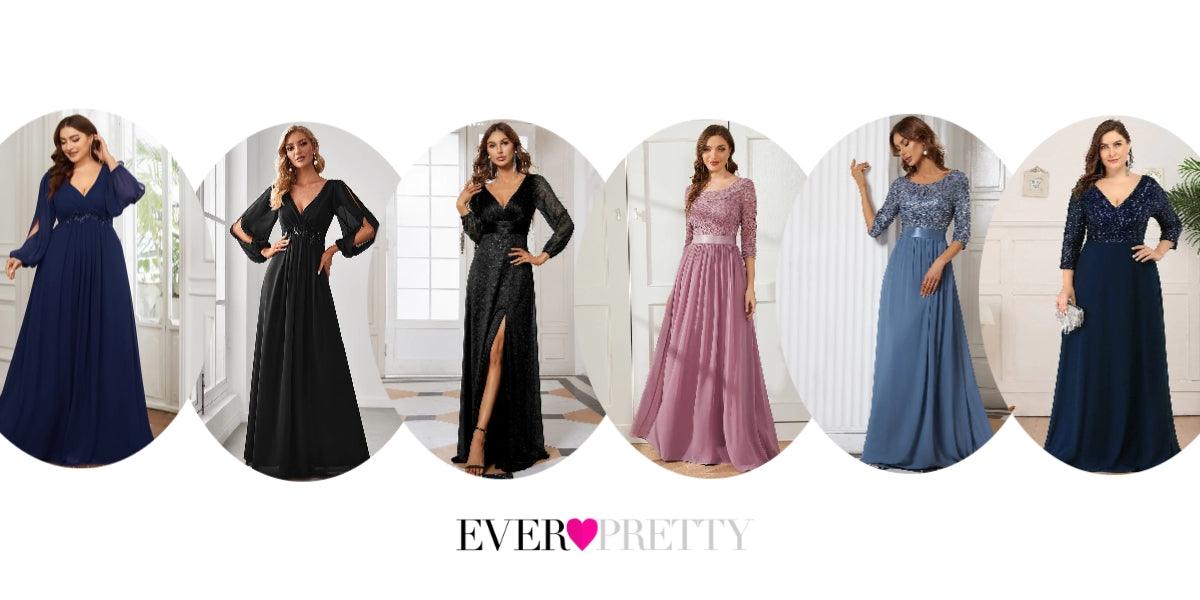 long sleeve evening dresses