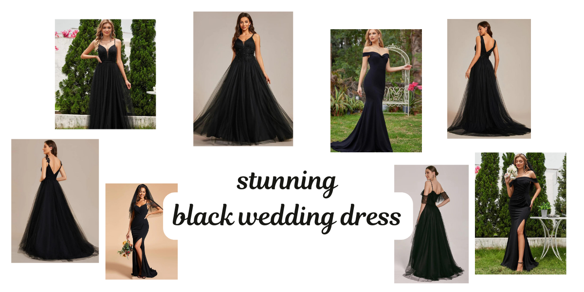 Top 9 Stunning Black Wedding Dresses and more by Ever-Pretty