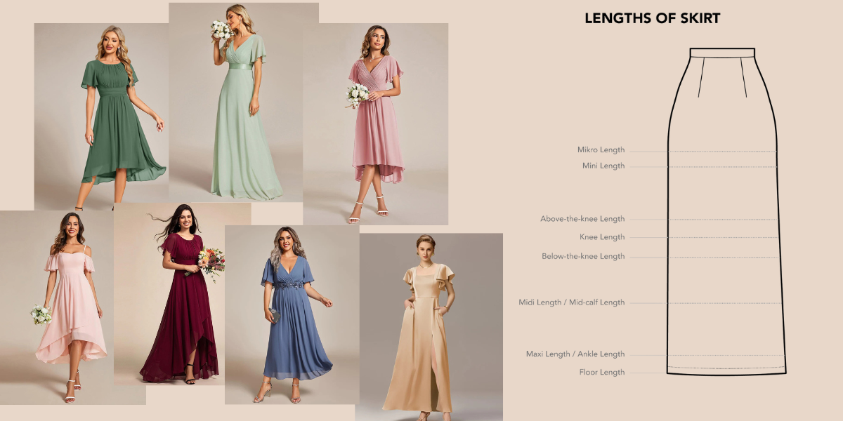different lengths of bridesmaid dresses