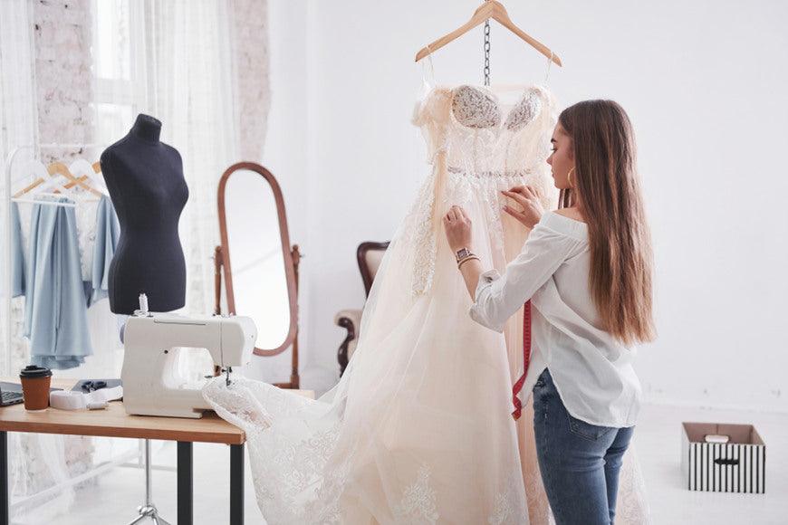 Female-fashion-designer-works-on-the-new-clothes