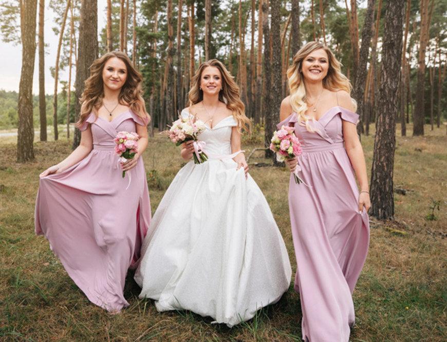 pink floral print bridesmaid dresses Long Chiffon Off the Shoulder Gray Mismatched Bridesmaid Dresses  Cheap|Sheergirl.com – SheerGirl