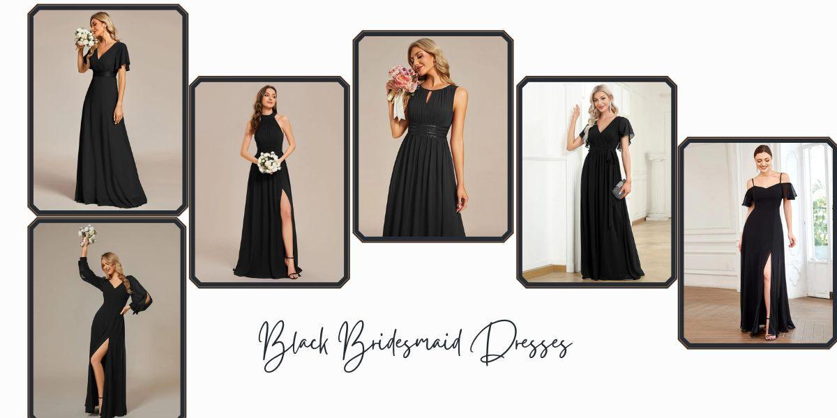 black bridesmaid dresses