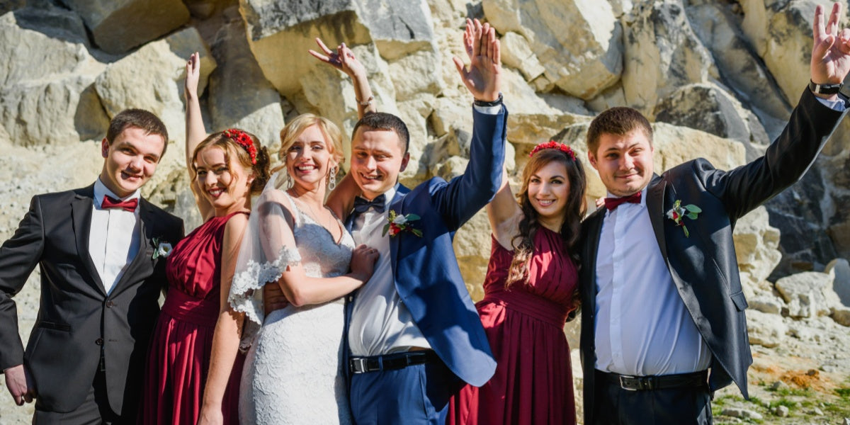 What Colour Suits Go With Burgundy Bridesmaid Dresses?