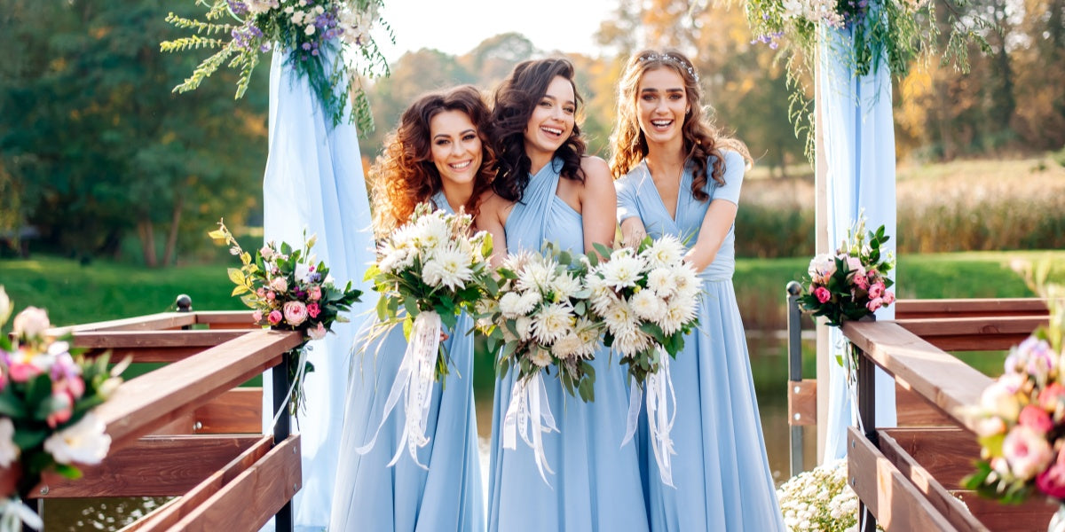 light blue bridesmaid dresses
