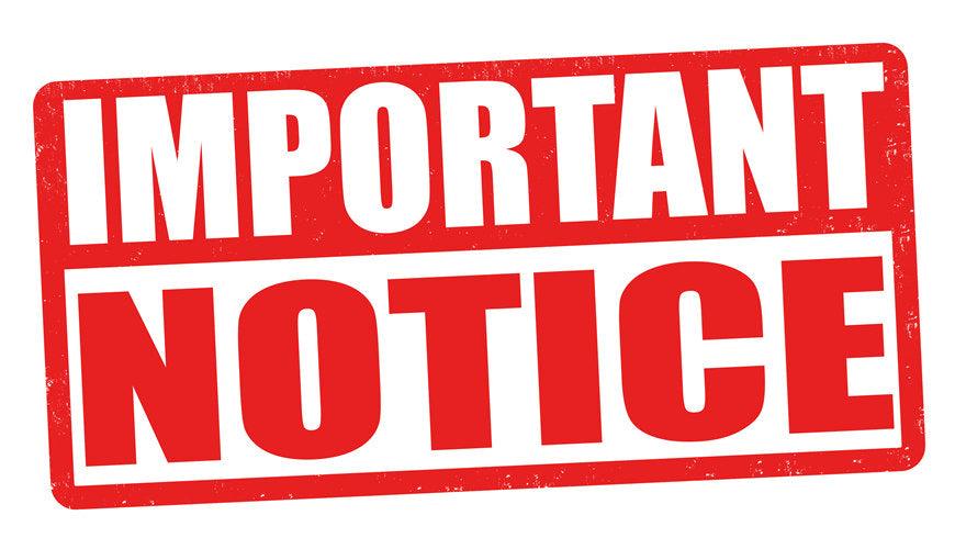 the sign of important notice