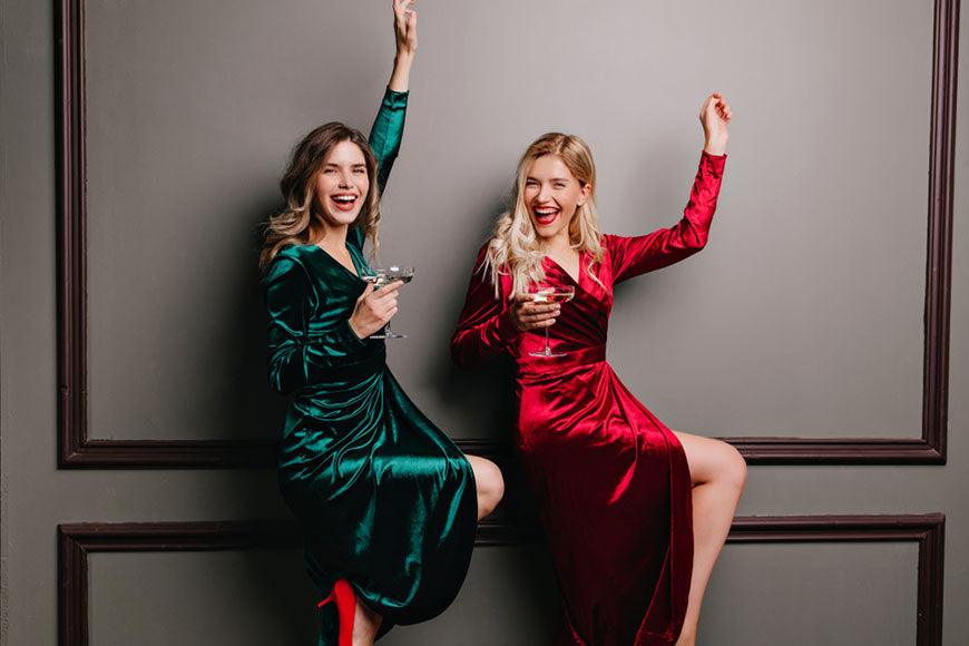 white christmas dresses Red 1960s Pearl Fringe Christmas Velvet Dress main image 0