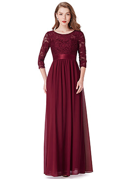 Lace Dresses - Sleeved & Long Lace Dresses - Ever-Pretty US