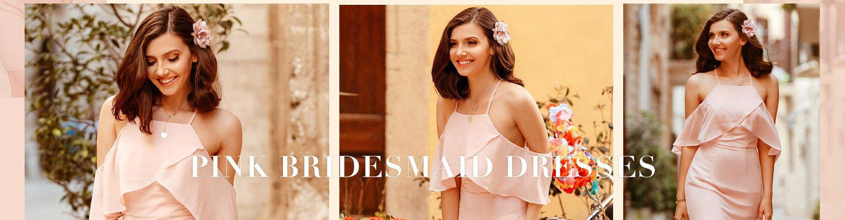 strapless open back dress Blush Pink Pleating Tulle Mismatched Mermaid Bridesmaid Dresses. AB120   AlineBridal