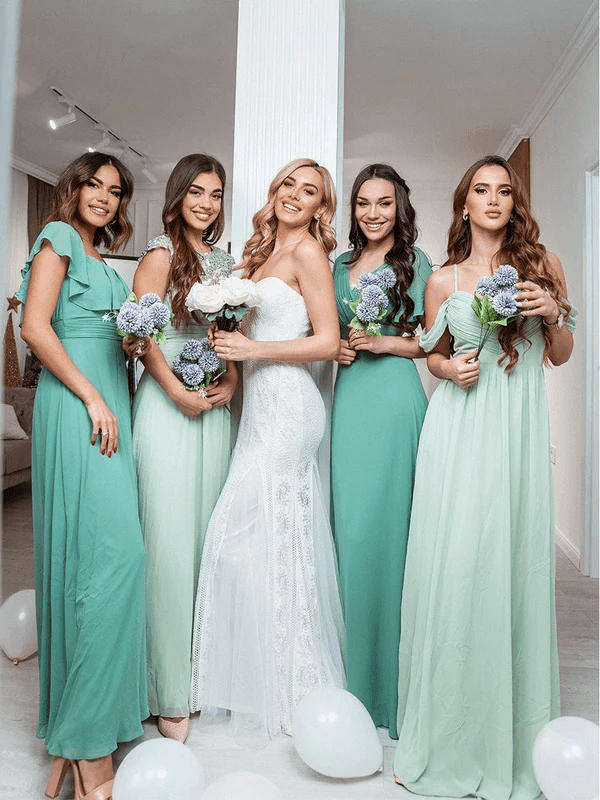 Sage Green Bridesmaid Gowns|Mix & Match