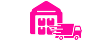 Pink shipping icon
