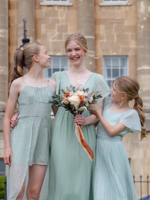 ever LEORA|Flowy Pleated A-Line Chiffon Tie-Waist Bridesmaid Dress Fan Photos 5
