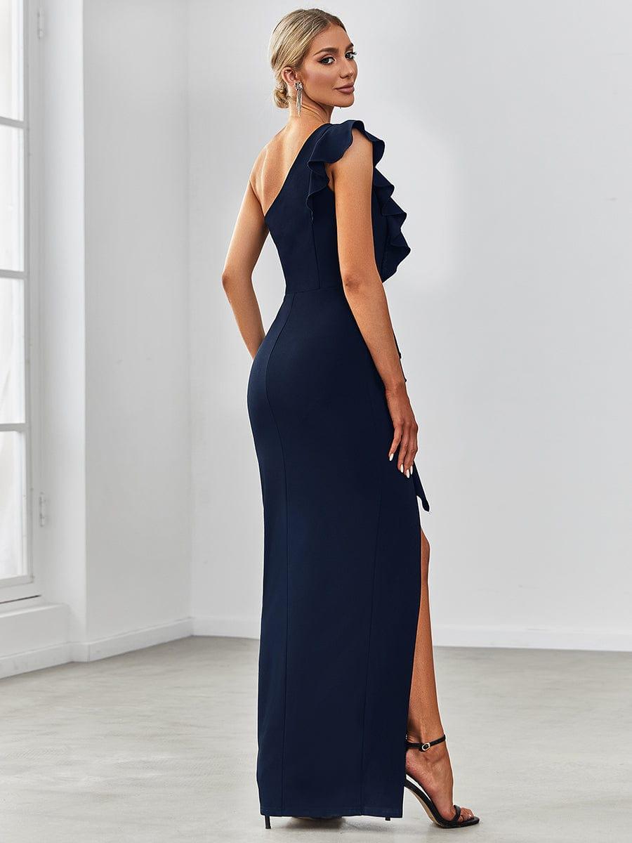Glamorous Ruffled One Shoulder Formal Dress with High Slit Glamorous Ruffled One Shoulder Formal Dress with High Slit