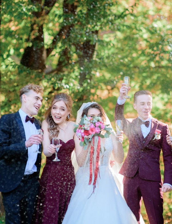 What Colour Suits Go With Burgundy Bridesmaid Dresses?
