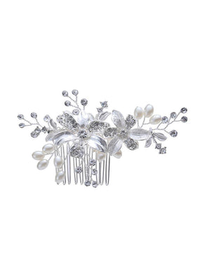 Elegant Handmade Hair Accessories Pearl Rhinestone Hair Comb
