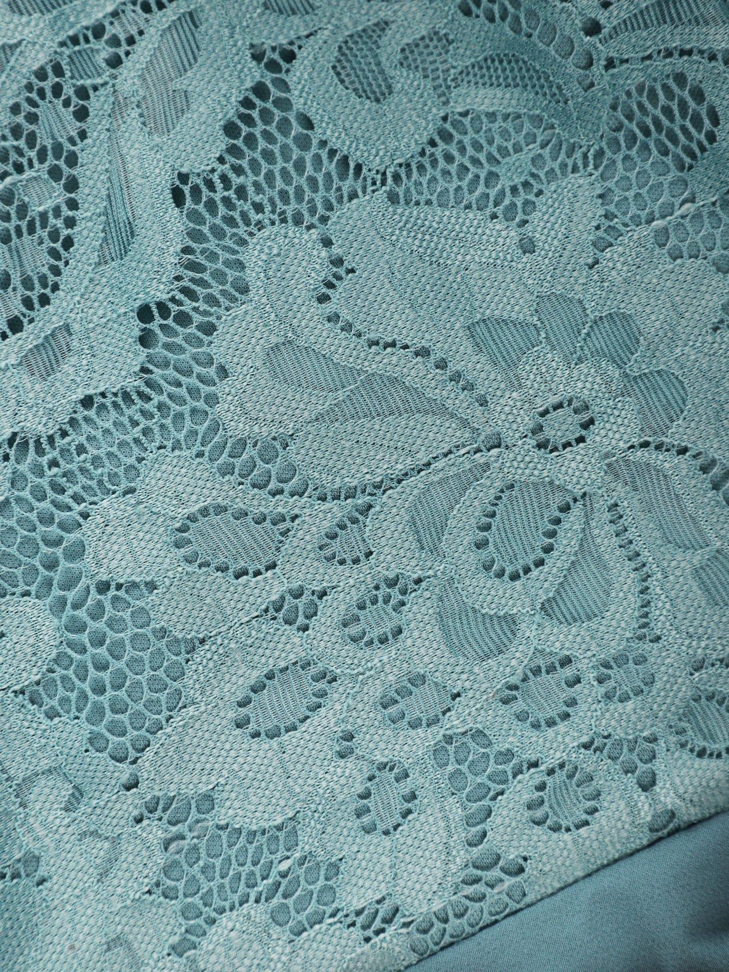 Plus Size Short Lace Halter Neck Backless Chiffon Homecoming Dress #color_Light Teal