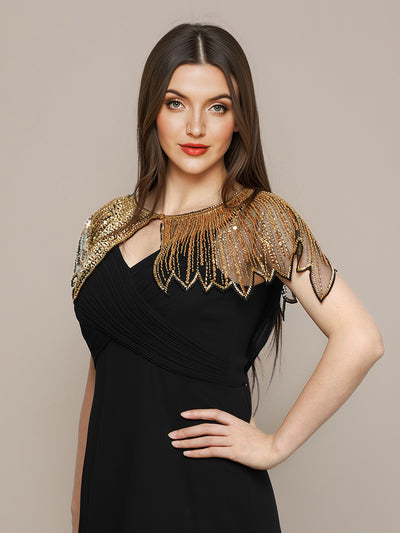 women's gold and black dress Makaha Lei Pua Kalaunu 100% NylonContrast 2 Black and Gold Dresses -