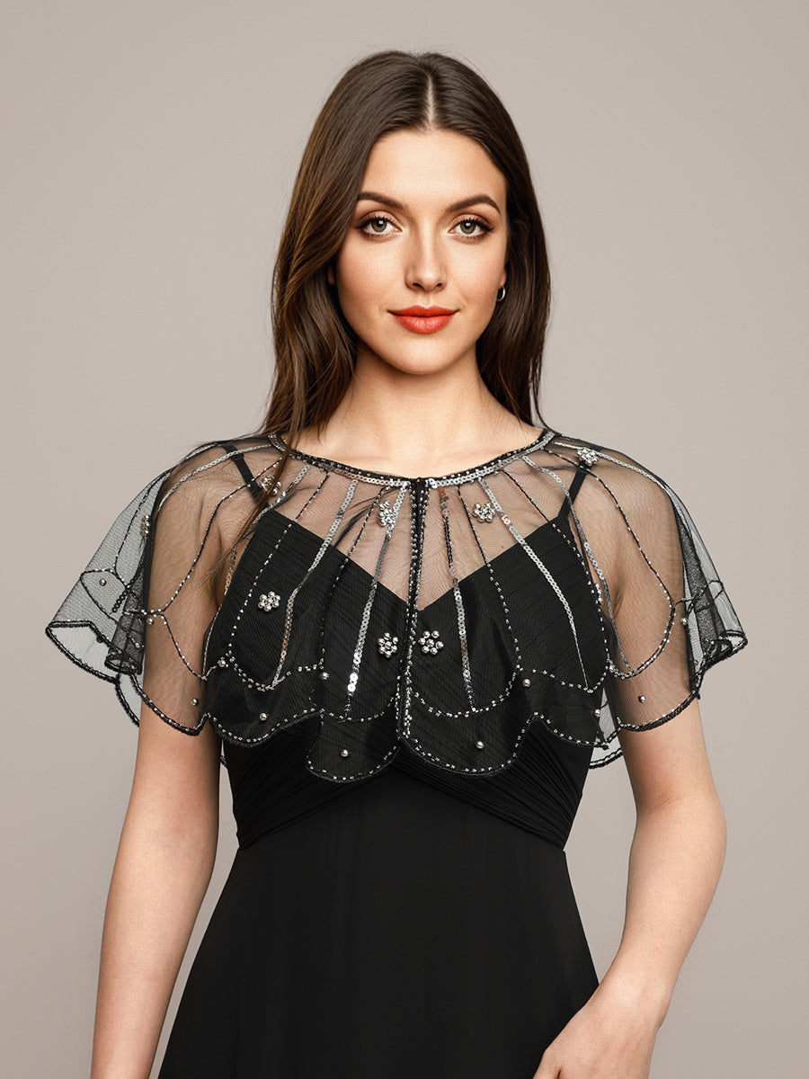 Sparkly Tulle Shawl For Special Occasions