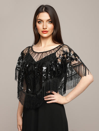 Sparkly Embellished Shawls for Special Occasions #style_EA02719BK