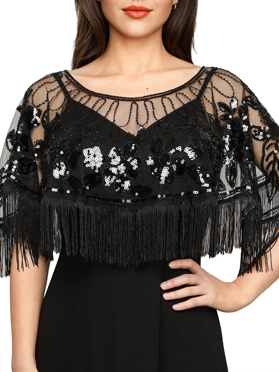 Sparkly Embellished Shawls for Special Occasions #style_EA02719BK