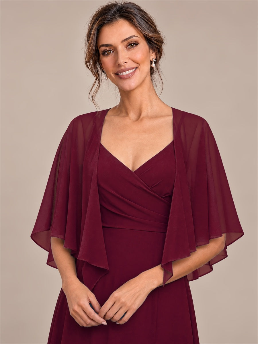 Contemporary Eveningwear Product Detail Design shawl #color_Burgundy