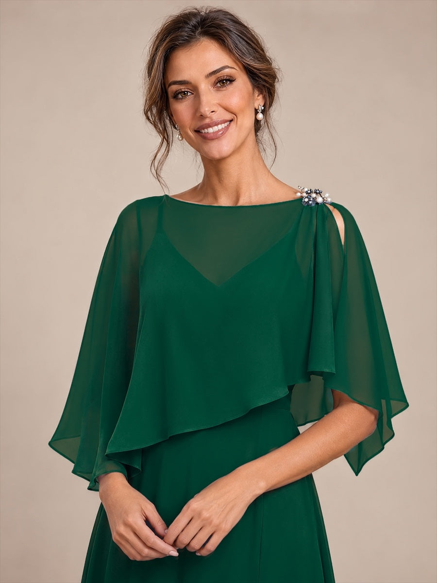 Contemporary Eveningwear Product Detail Design shawl #color_Dark Green