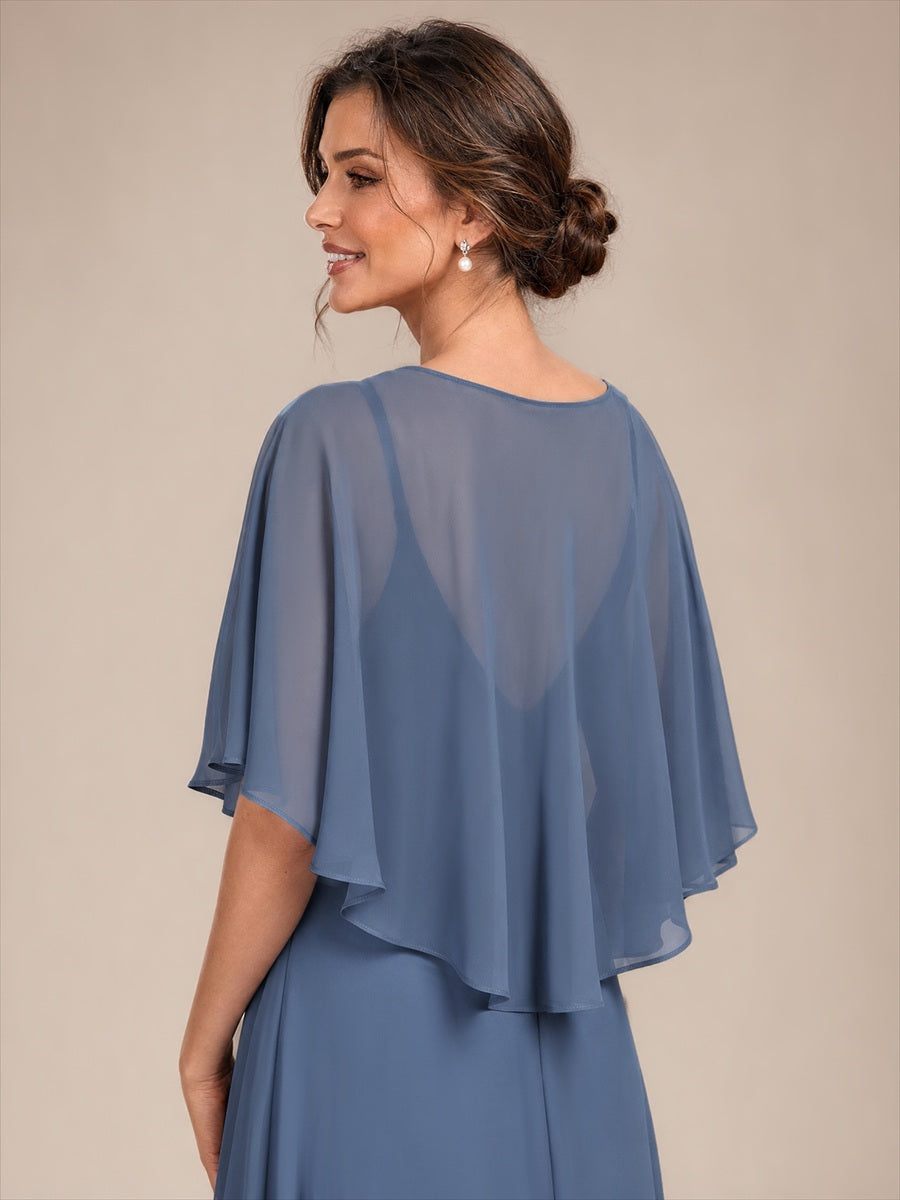 Contemporary Eveningwear Product Detail Design shawl #color_Dusty Blue