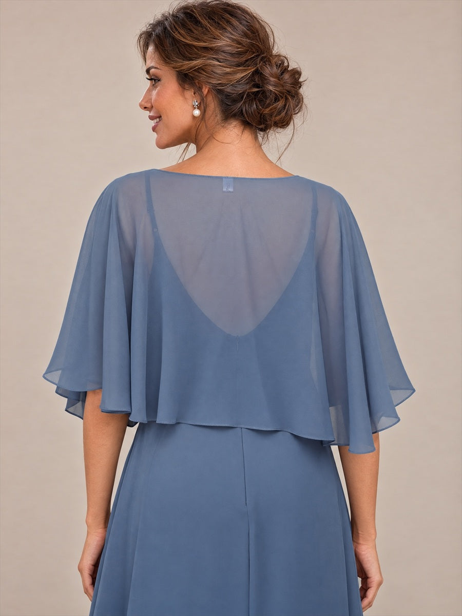 Contemporary Eveningwear Product Detail Design shawl #color_Dusty Blue
