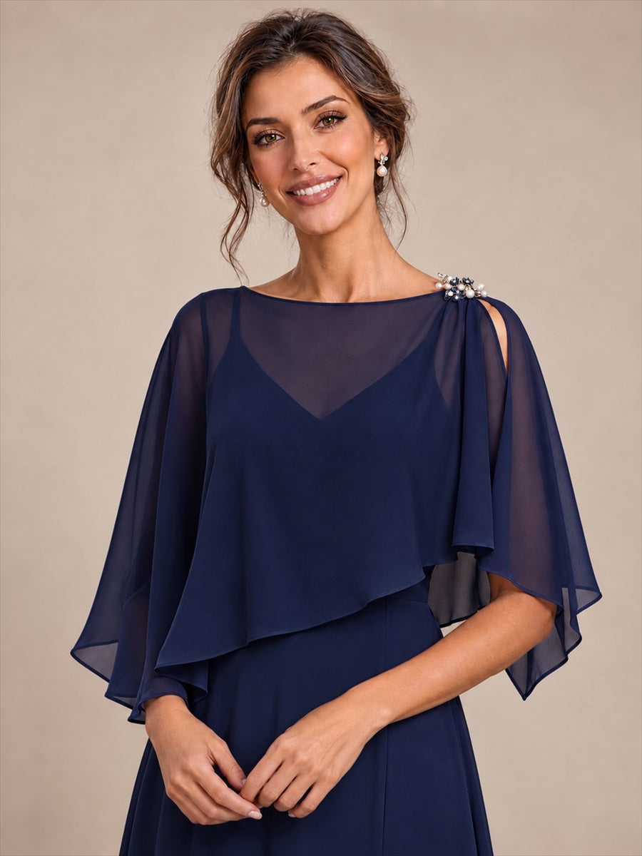 Contemporary Eveningwear Product Detail Design shawl #color_Navy Blue