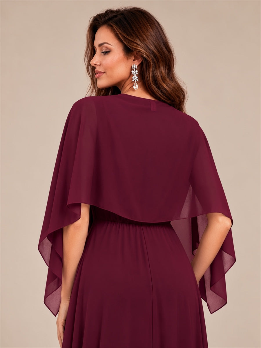 Contemporary Eveningwear Product Detail Design shawl #color_Burgundy