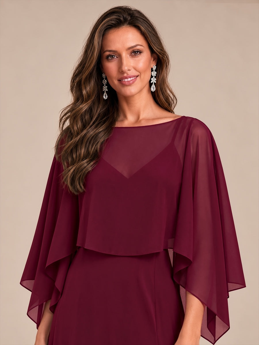 Contemporary Eveningwear Product Detail Design shawl #color_Burgundy
