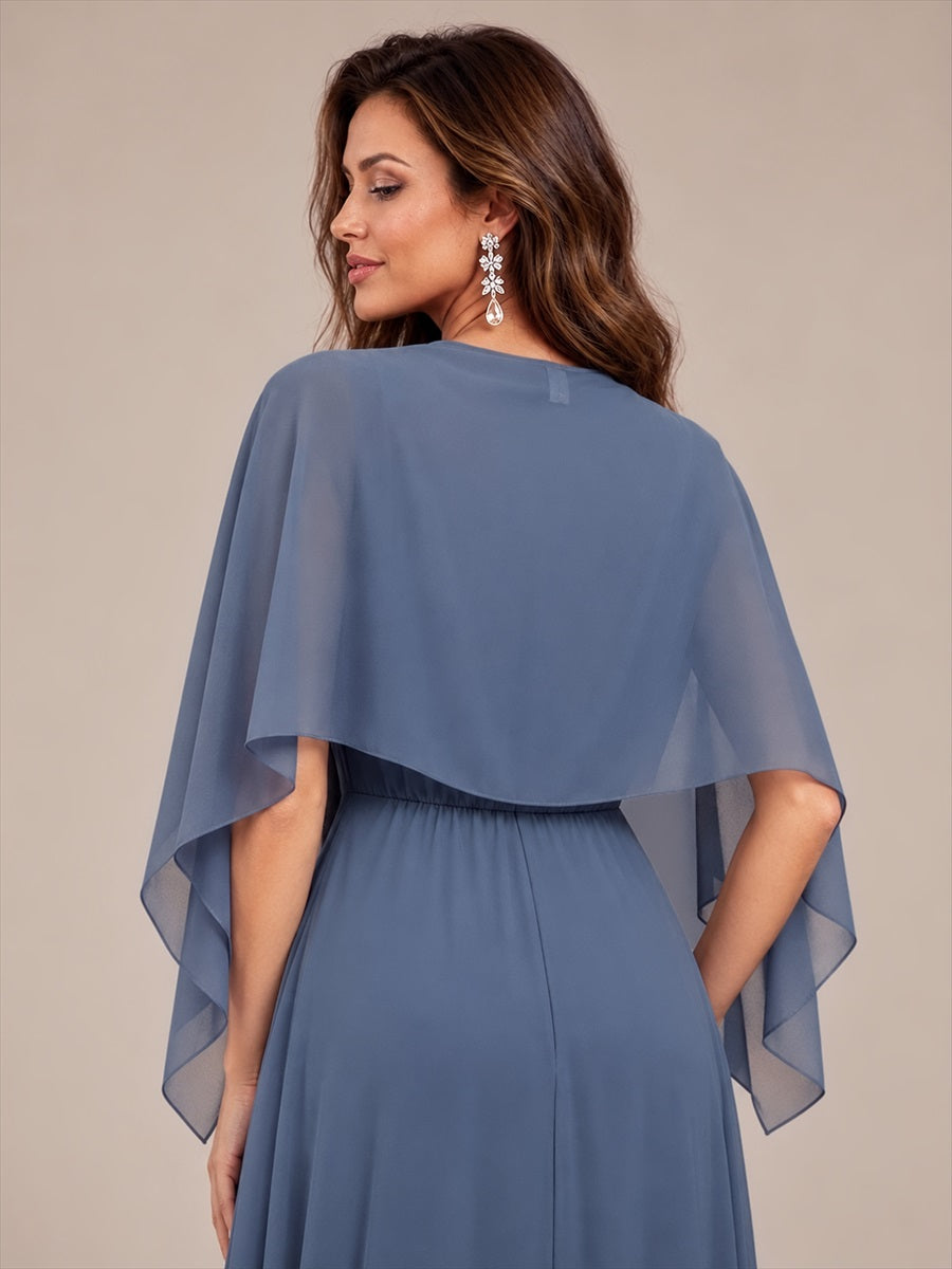Contemporary Eveningwear Product Detail Design shawl #color_Dusty Blue