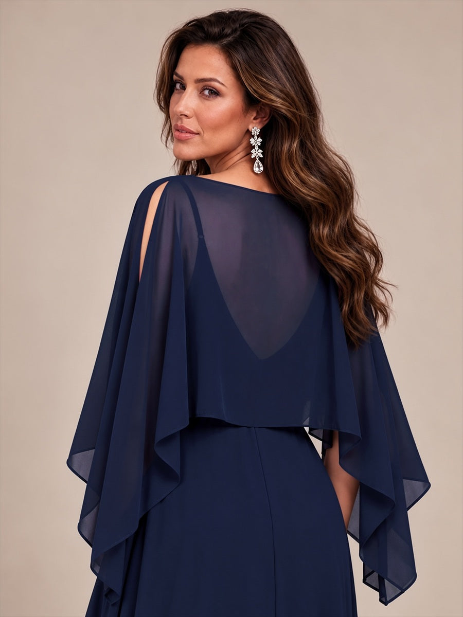 Contemporary Eveningwear Product Detail Design shawl #color_Navy Blue