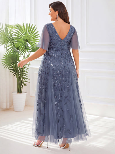 grey blue dress Off-the-Shoulder Long Prom with Glitterss French Blue / 16 Look like you stepped off the red carpet and onto the aisle in this glamorous Gray blue tulle lace long