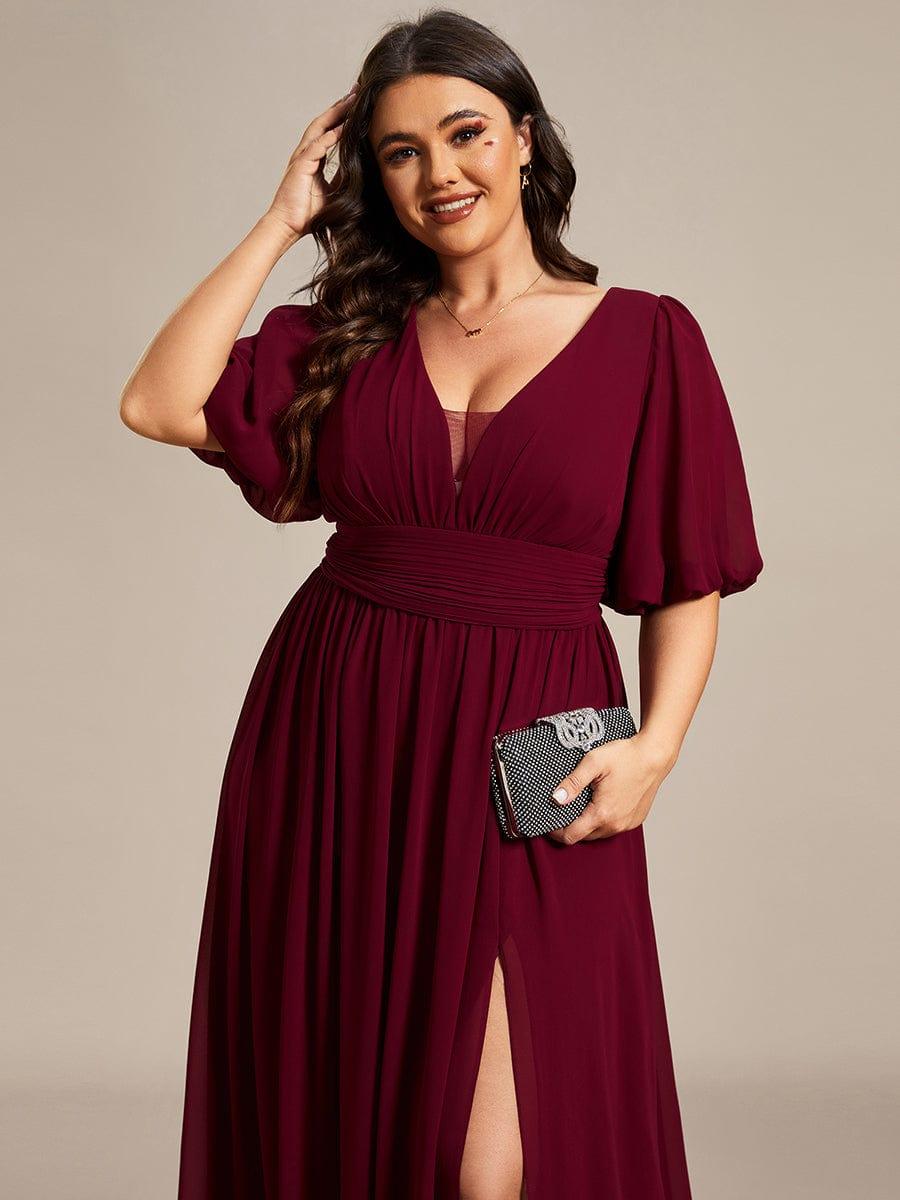 Burgundy Formal Dresses #style_EE01385BD