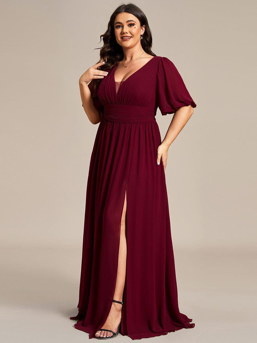 Burgundy Formal Dresses #style_EE01385BD