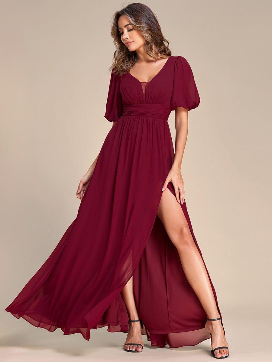 Burgundy Formal Dresses #style_EE01385BD