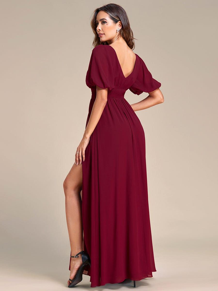 Burgundy Formal Dresses #style_EE01385BD