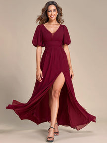 Burgundy Formal Dresses #style_EE01385BD