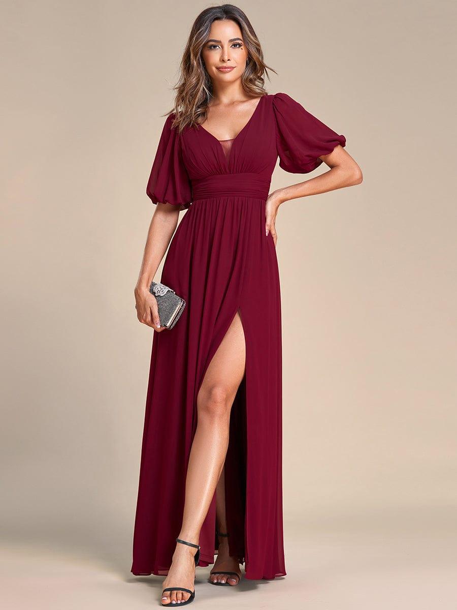 Burgundy Formal Dresses #style_EE01385BD