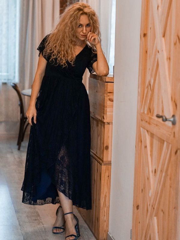 ever ELISE|Short Sleeve Ruffled Lace Mother of the Bride Dress Fan Photos 7
