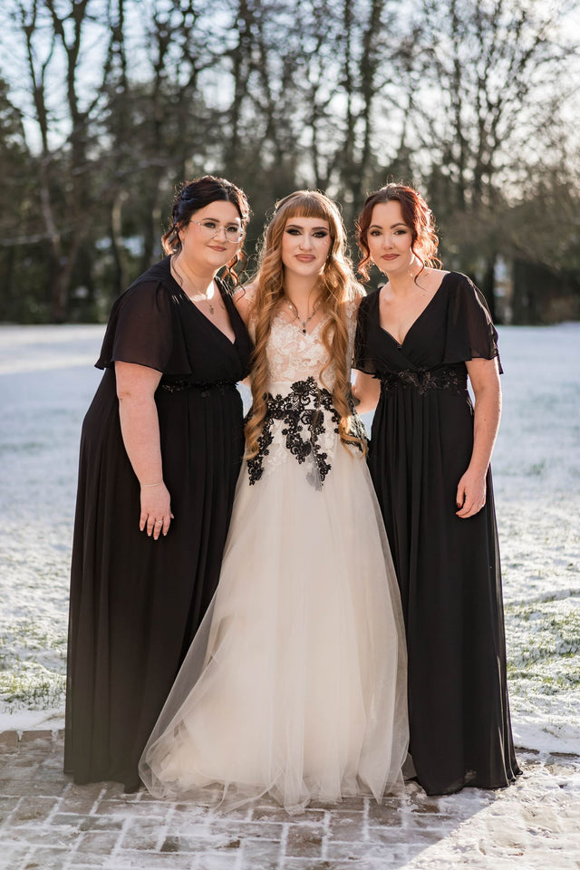 ever IVYROSE|Ruffles Sleeve A-Line Chiffon Waist Applique Maxi Mother of the Bride Dress Fan Photos 7
