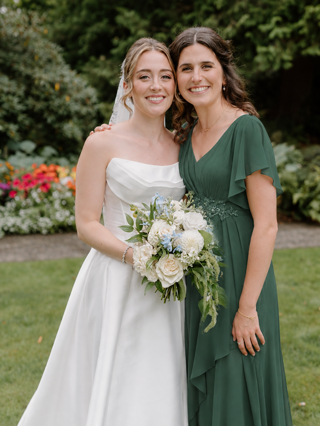 pretty LILAS|Plus Size Chiffon Midi A-Line Ruffle Sleeves Bridesmaid Dress Fan Photos 3
