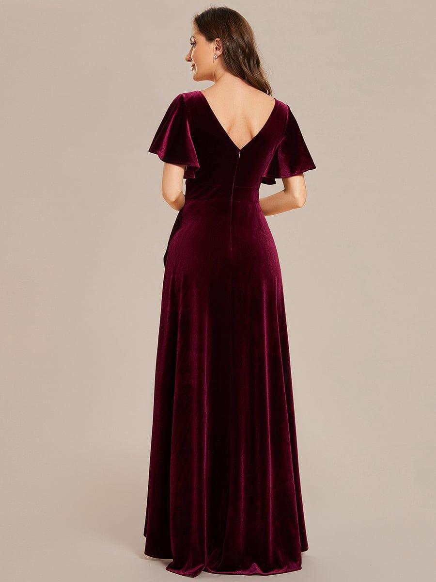 Burgundy Formal Dresses #style_EE02041BD