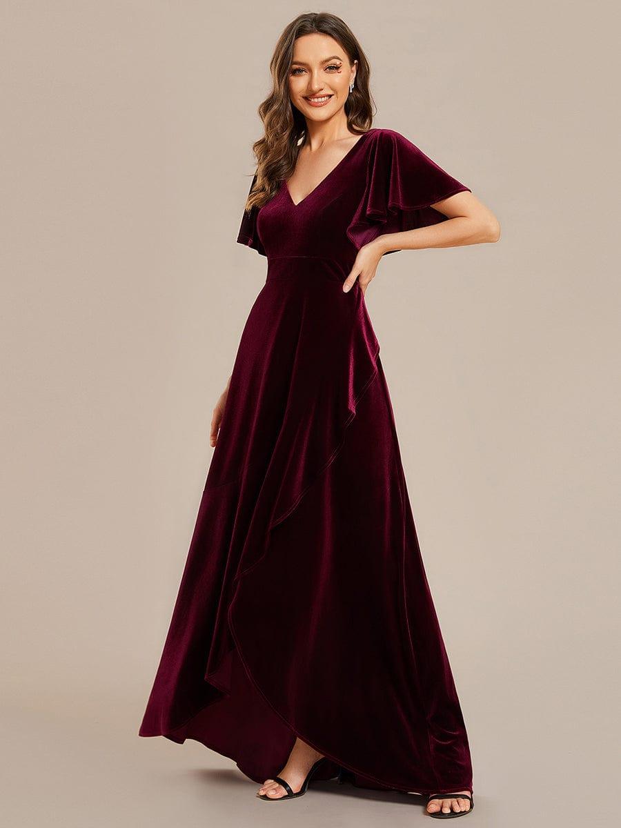 Burgundy Formal Dresses #style_EE02041BD