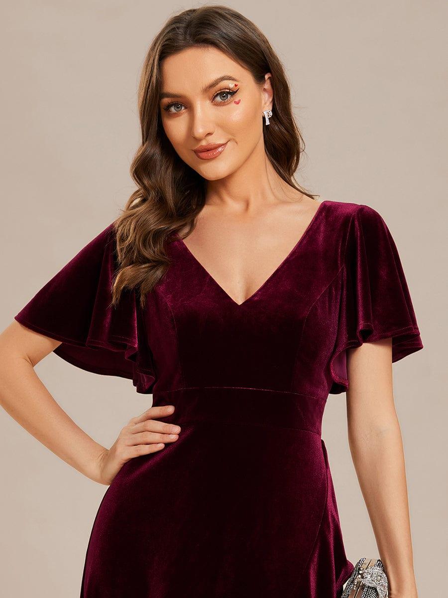 Burgundy Formal Dresses #style_EE02041BD